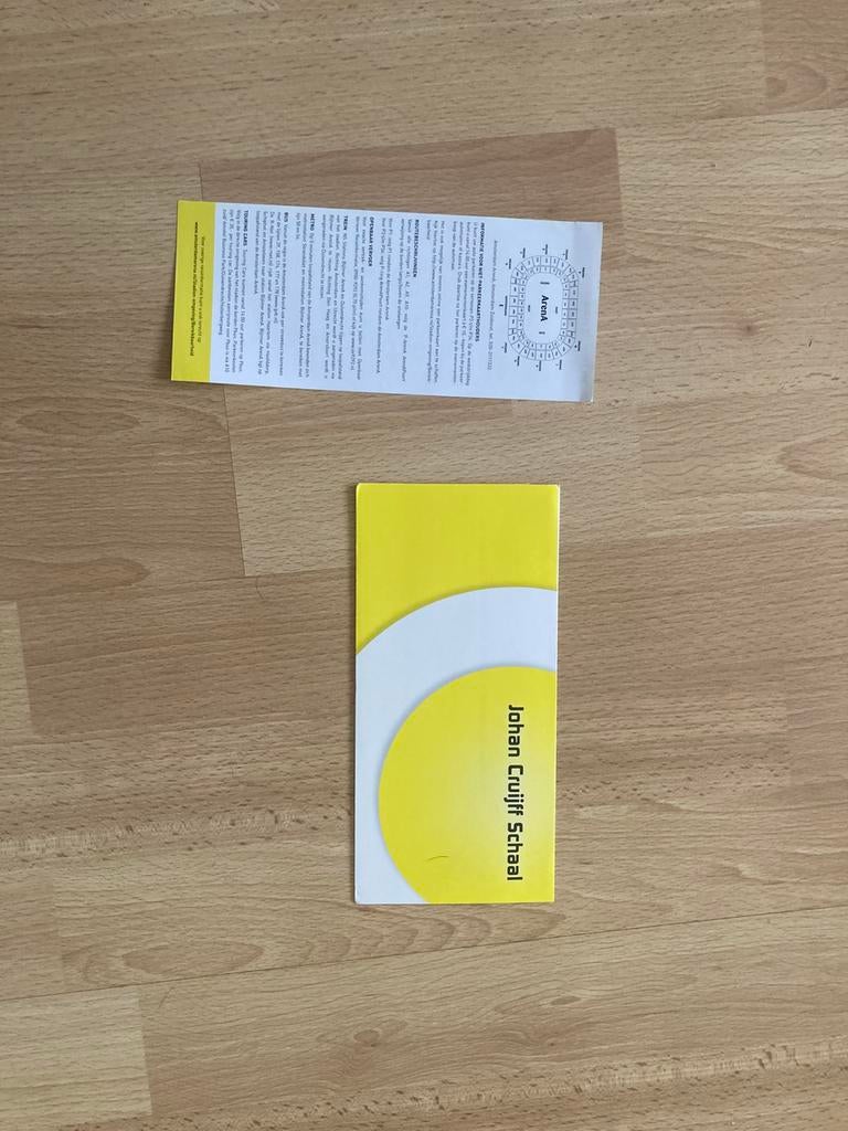 TICKET MAPJE EN INFO ZWOLLE-AJAX JOHAN CRUIJFF SCHAAL 2014, Ophalen of Verzenden, Zo goed als nieuw, Ajax, Overige typen