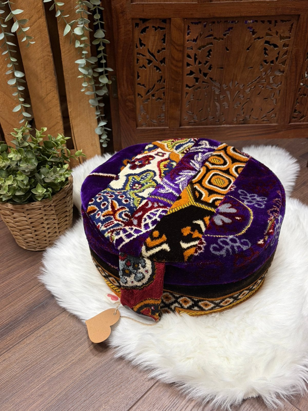Handgemaakt meditatiekussen - patchwork – boekweit vulling, ., Nieuw, Ophalen of Verzenden, Yoga-accessoire