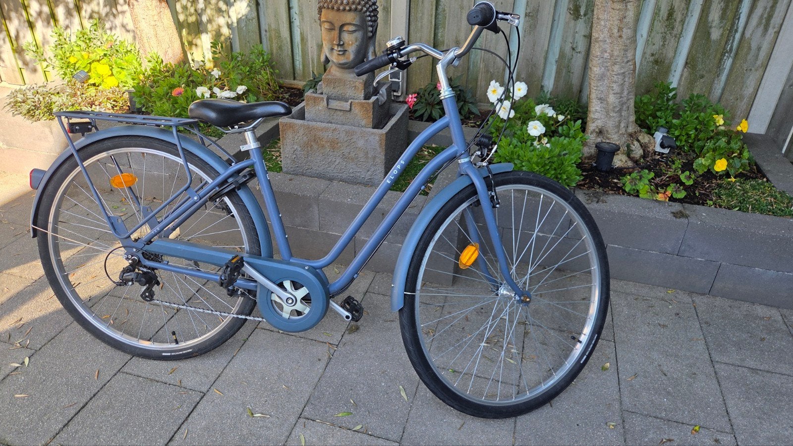 Elops City Bike 120 - 28 inch wielen, 18 inch frame, Gebruikt, Velgrem, 47 tot 50 cm, Versnellingen