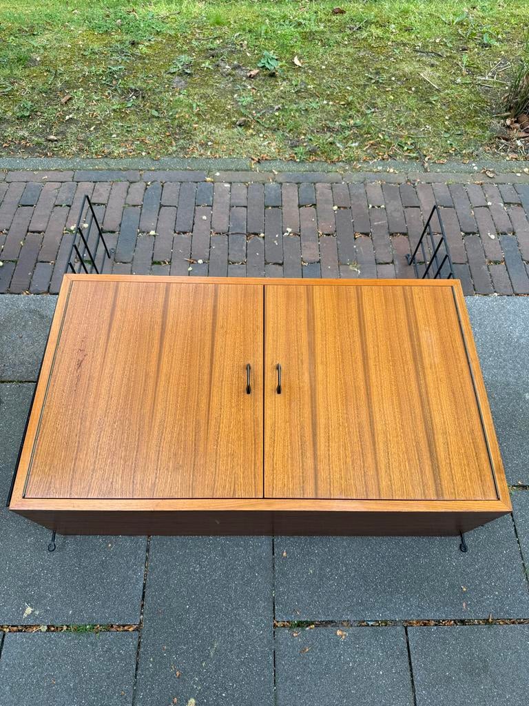 Vintage WANDREK met mooie teak kast, Huis en Inrichting, Kasten | Overige, Ophalen, Gebruikt, Gijpsvintage, Info@gijpsvintage.nl