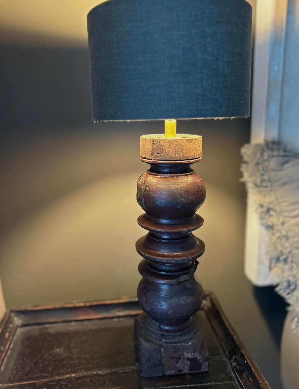 Oude baluster lampenvoet Aura Peeperkorn sober sleets, Ophalen of Verzenden, Landelijk