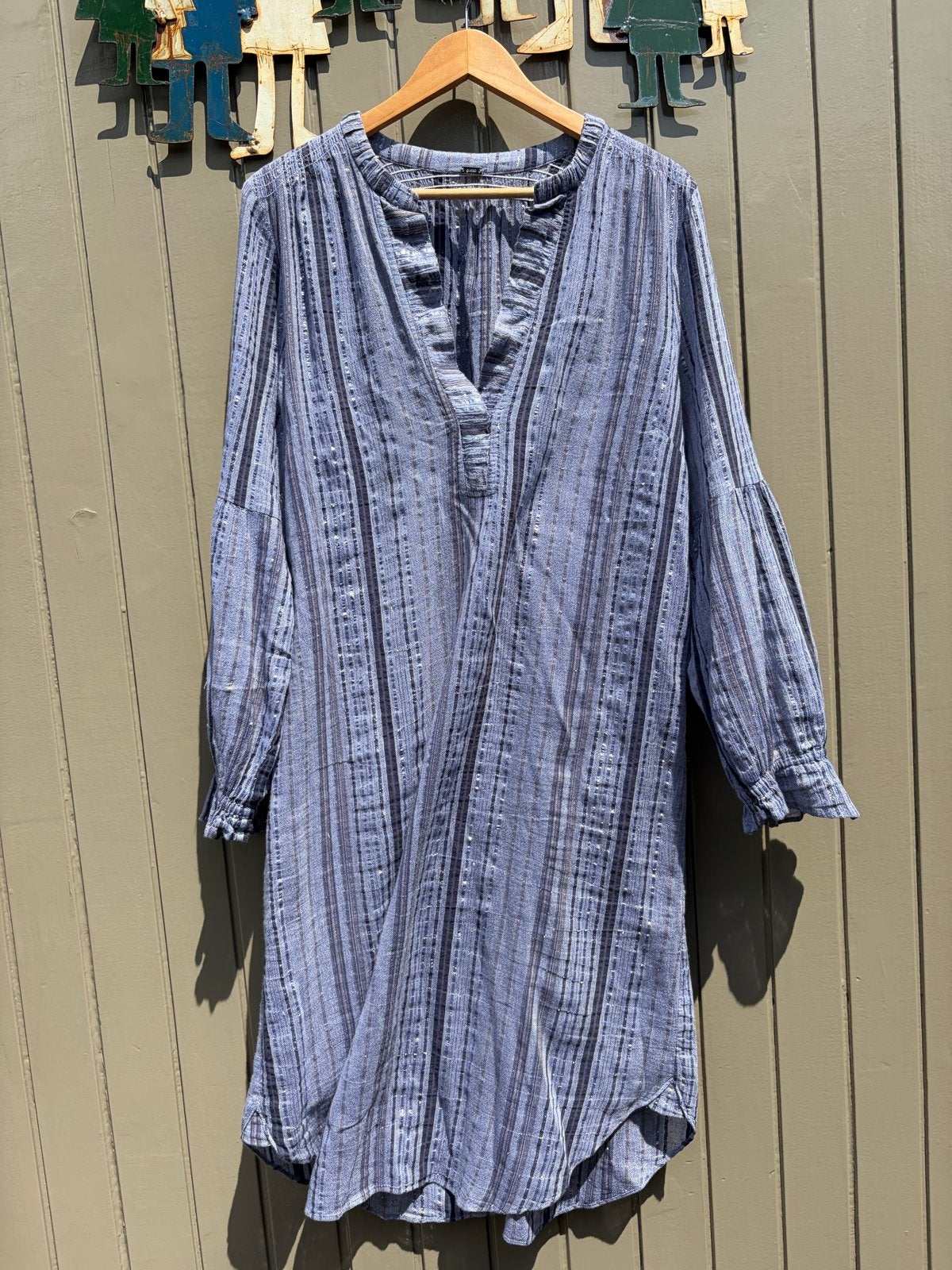 Gustav zomerjurk maat 38 met zilveren details, Kleding | Dames, Maat 38/40 (M), Blauw, Ophalen of Verzenden, Gedragen