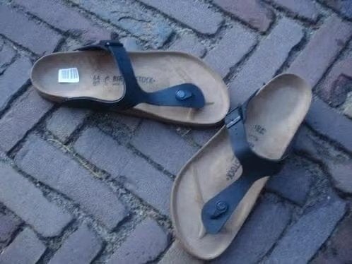 BIRKENSTOCK GIZEH ZWART 44 NIEUW GRATIS VERZENDING PER POST, Slippers, Verzenden, Zwart, Nieuw