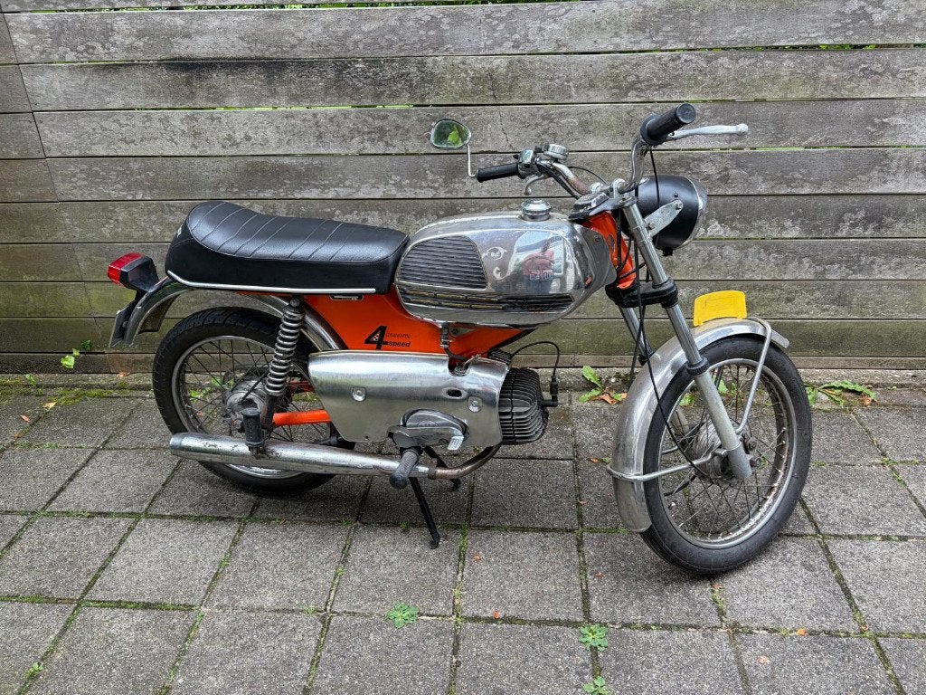 kreidler RM Grand Prix 4 speed fluor originele lak 1974, Ophalen, Gebruikt, Maximaal 45 km/u, Florett RM