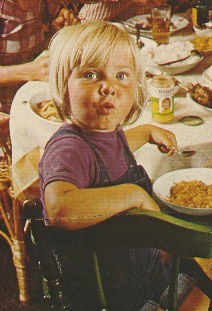 Retro reclame 1973 Nutricia Olvarit jongetje Bartje, Verzamelen, Verzenden, Overige typen
