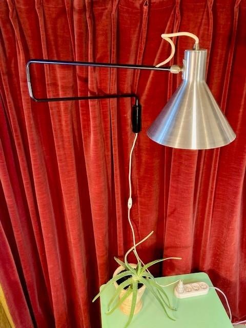 Paperclip ANVIA Elleboog wandlamp - design jaren '50's, Ophalen, Led-lamp, Gebruikt, Overige fittingen