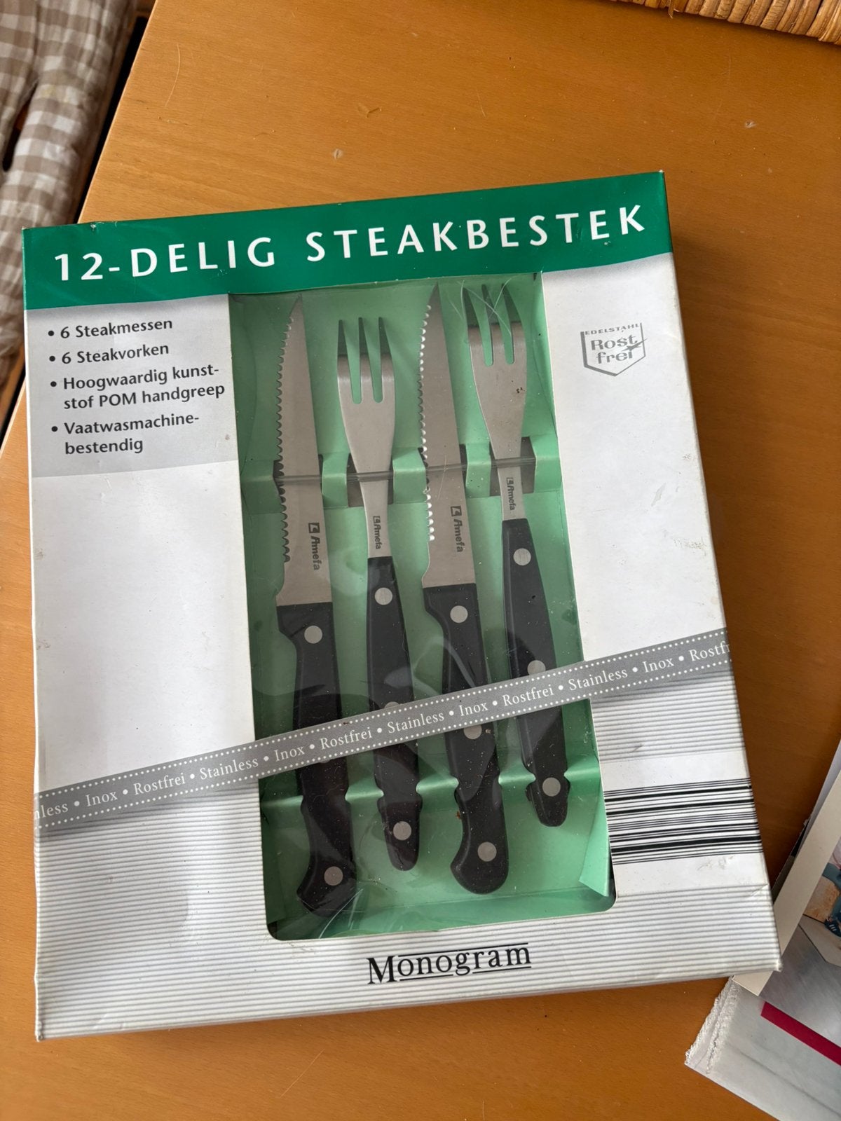 Compleet steakmessenset, Huis en Inrichting, Keuken | Bestek, Ophalen, Nieuw, Rvs of Chroom, Bestekset