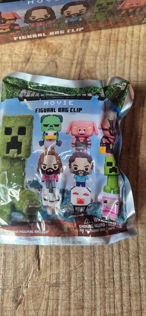 Minecraft Figural Bag Clip Verzamel Figuurtje, Ophalen of Verzenden, Nieuw