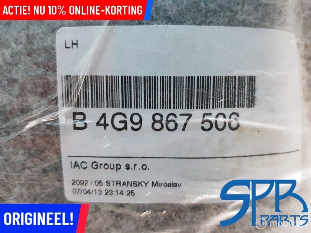 A6 C7 4G Hemel Avant STATION ALLROAD HEMELBEKLEDING 4G9, Audi, Gebruikt, Audi, Ophalen of Verzenden