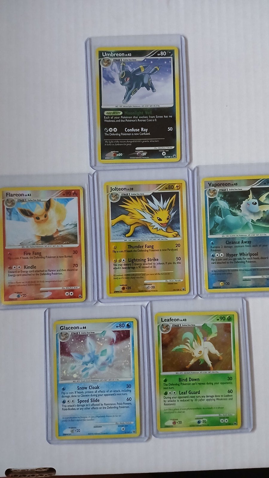 Pokémon Eeveelutions Kaartenset - Umbreon, Flareon, Jolteon, Ophalen, Zo goed als nieuw, Meerdere kaarten