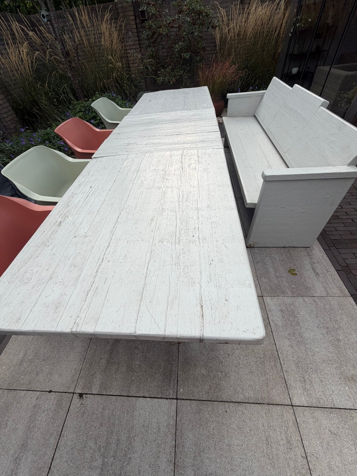 Tuintafel hout, Tuin en Terras, Ophalen, Gebruikt, Rechthoekig, Hout