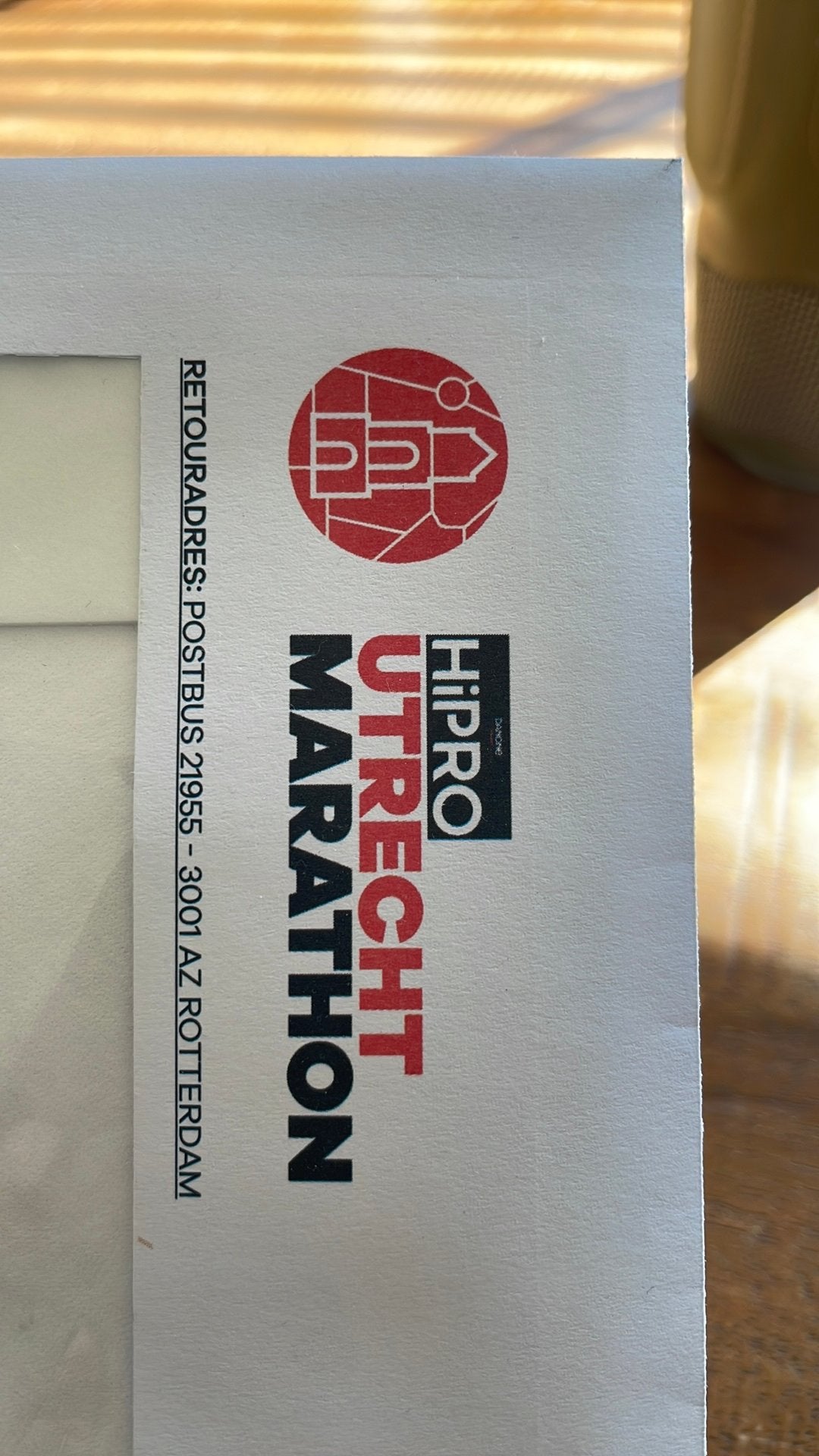 Startbewijs halve marathon Utrecht, Ophalen of Verzenden, Zo goed als nieuw