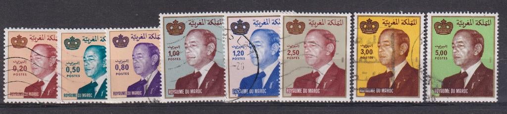 Marokko 1989 Koning Hassan, Postzegels en Munten, Verzenden, Gestempeld, Koningshuis
