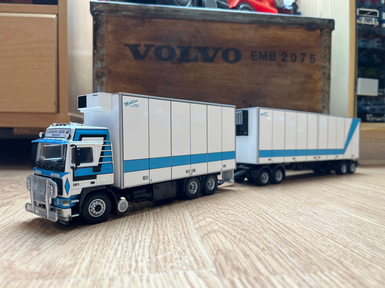 Tekno volvo f16 mohlins, Ophalen of Verzenden, Zo goed als nieuw, Bus of Vrachtwagen, Tekno