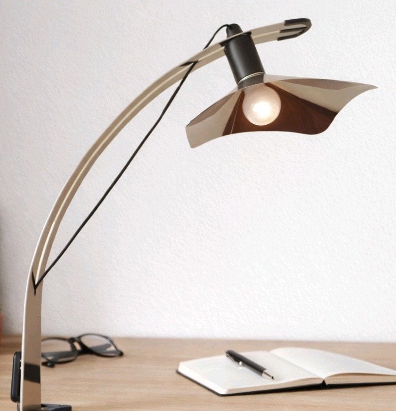 Corolla tafellamp / Giovanni Grignani klemlamp, Huis en Inrichting, Ophalen, Bureaulamp, Gebruikt, Overige merken