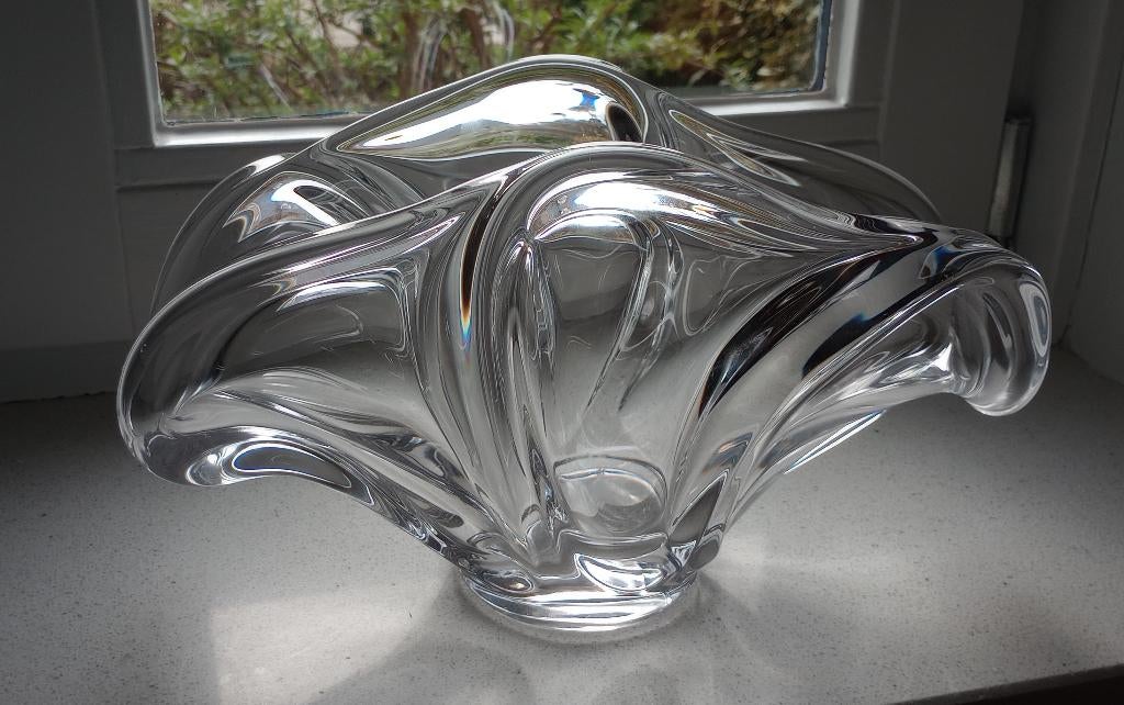 Art Vannes Le Chatel France kristal glas schaal art nouveau, Ophalen of Verzenden