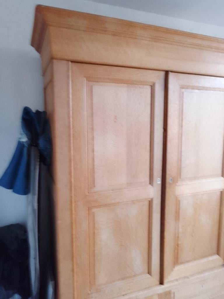 Koloniale kast met strak design, 2 laden en 2 deuren, Gebruikt, 100 tot 150 cm, Koloniaal, Strak design, Ophalen of Verzenden
