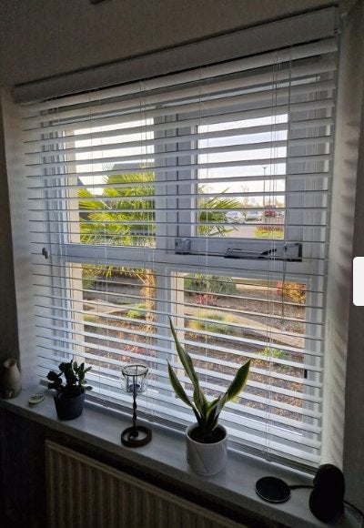 SOLUNA Jaloezie kunststof 50 mm wit 150x240 cm Hornbach, Ophalen, Jaloezie, Wit, Zo goed als nieuw