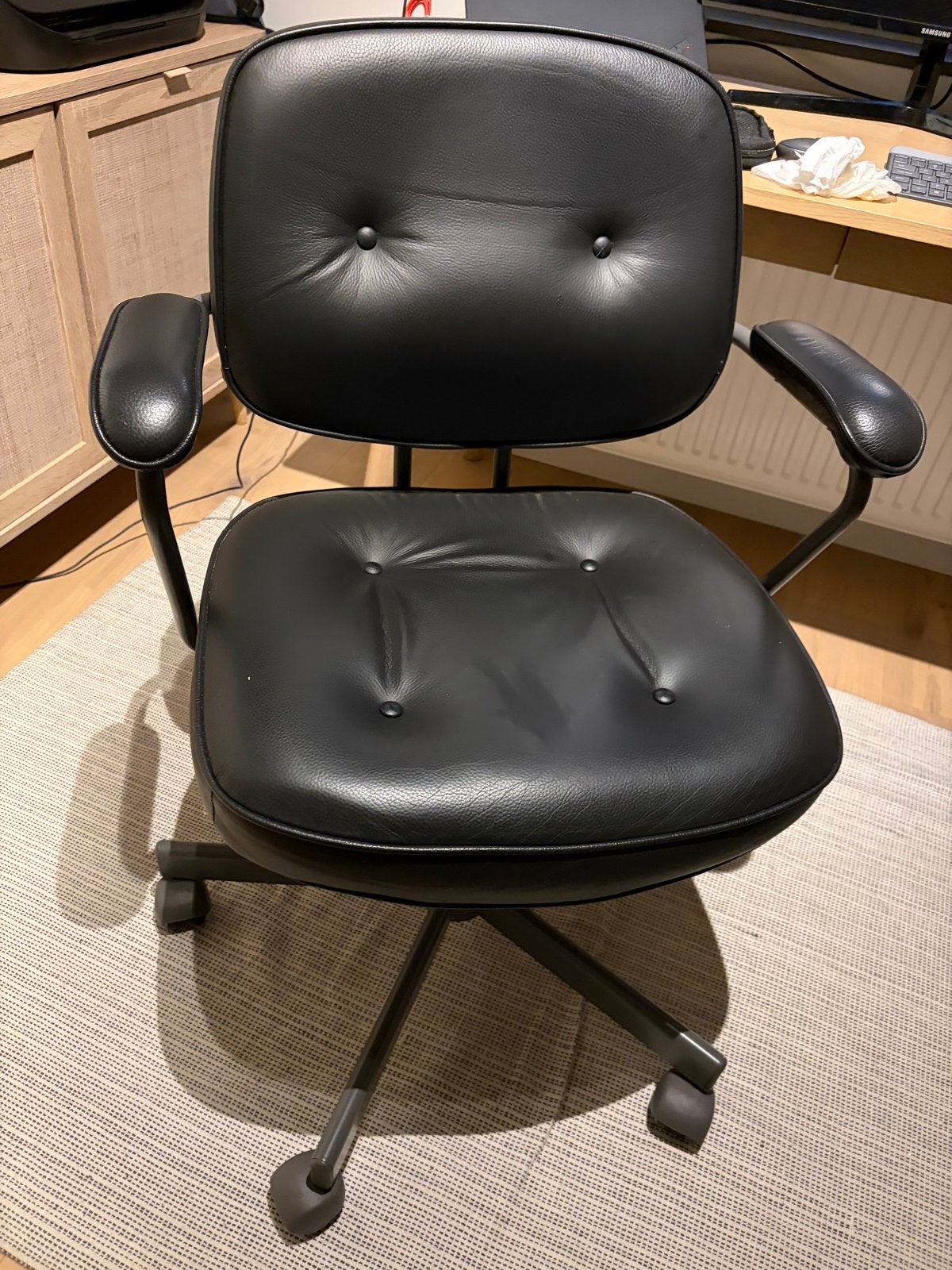 Ikea Alefjäll Zwarte Bureaustoel Comfortabel & Stijlvol, Ophalen, Zo goed als nieuw, Zwart, Bureaustoel
