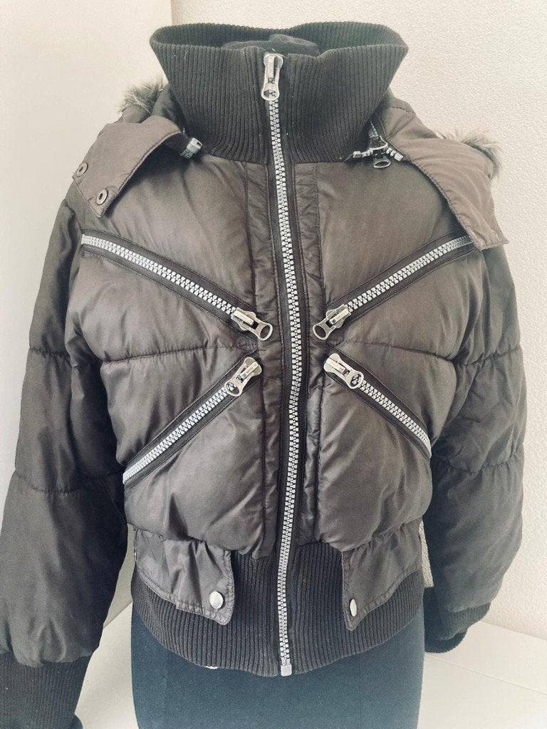 puffer jacket dames maat L vintage winterjas donkerbruin, Kleding | Dames, Bruin, Maat 42/44 (L), Gedragen, TOKYO DENIM