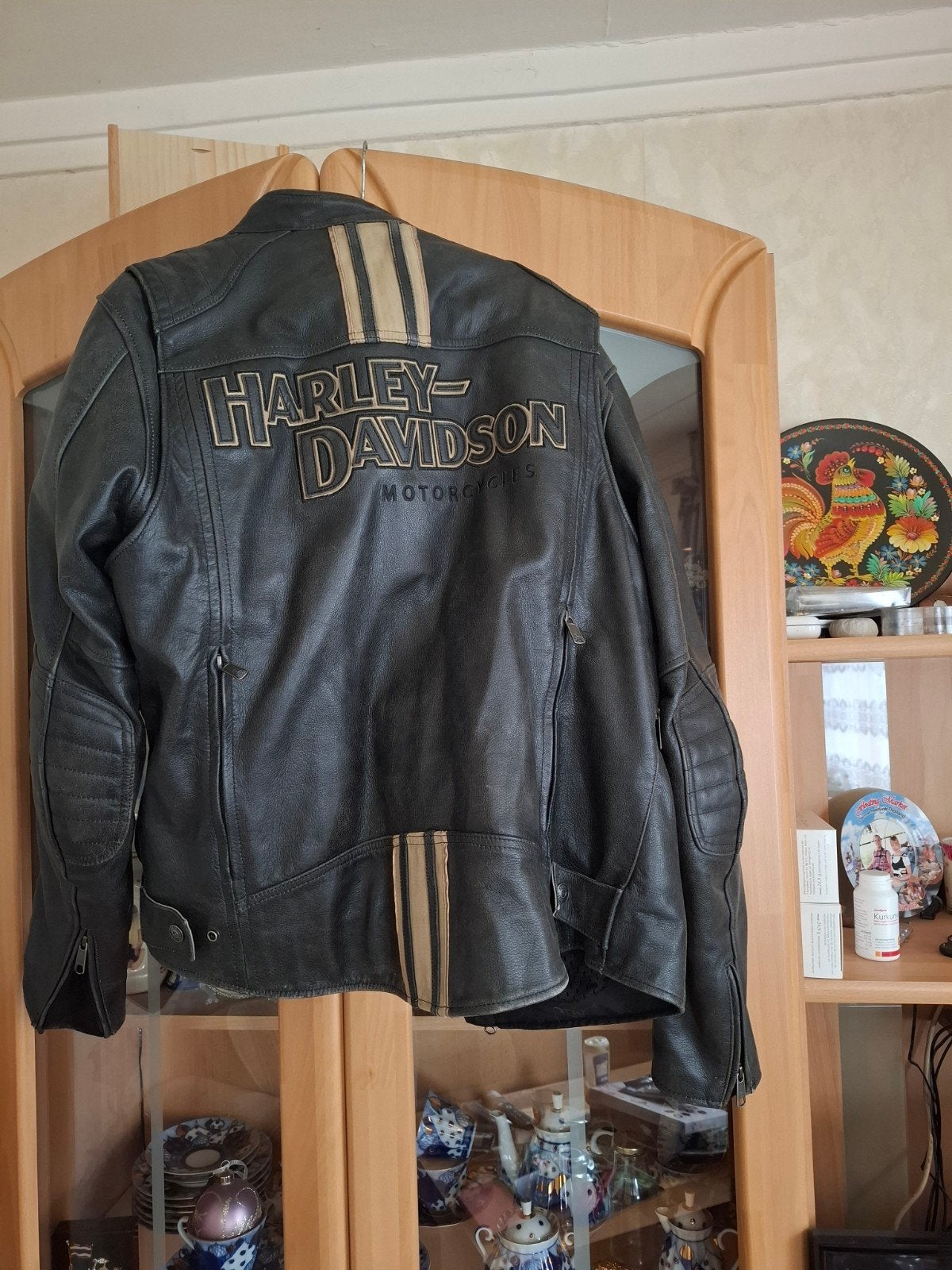 Harley Davidson leren jas maat L, Motoren, Ophalen of Verzenden, Tweedehands, Jas | leer