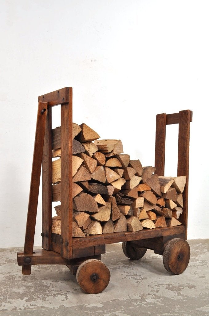Antieke schoenenkar transportkar eiken kar hout EYECATCHER, Ophalen of Verzenden, Gebruikt