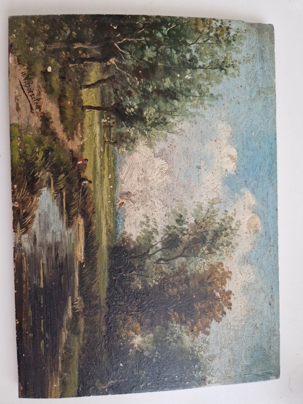 Oud Hollands Landschap Schilderij - Gesigneerd, Ophalen of Verzenden