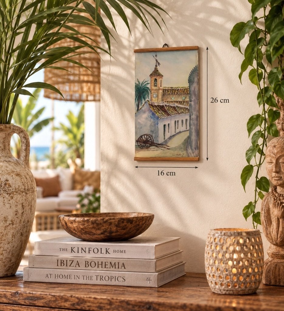 Originele aquarel Salvador Claret – Fuengirola Spanje 1970, Ophalen of Verzenden
