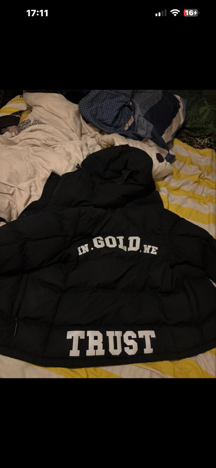 In Gold We Trust  2.0 Jas Zwart, Ophalen of Verzenden, Zo goed als nieuw, Overige maten, Zwart