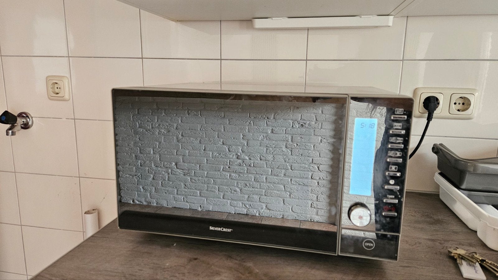 Gratis Oven Magnetron 900W - SilverCrest, Combimagnetron, Gebruikt, Grill, Ophalen of Verzenden