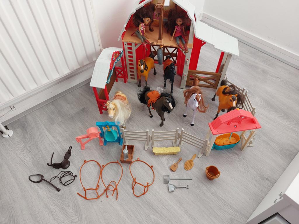 Complete Spirit Paarden Speelset met Manege en Poppen, Ophalen of Verzenden, Gebruikt, Overige typen