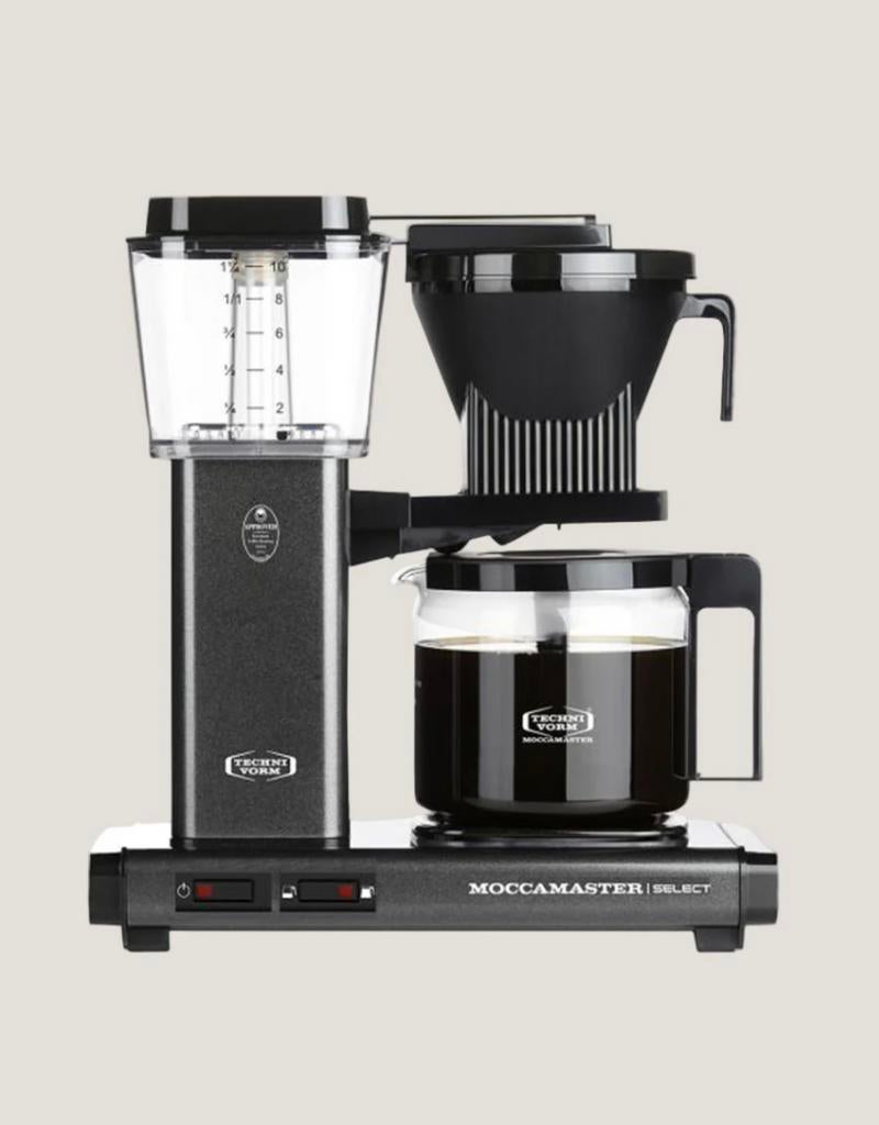 DE Moccamaster Koffiezetapparaat Antraciet - Nieuw in doos, Verzenden, 10 kopjes of meer, Gemalen koffie, Koffiemachine