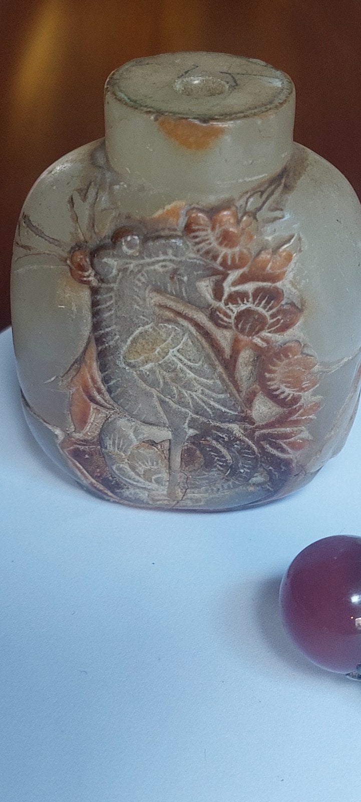 Antieke Chinese Snuff Bottle met Vogelmotief, Ophalen of Verzenden