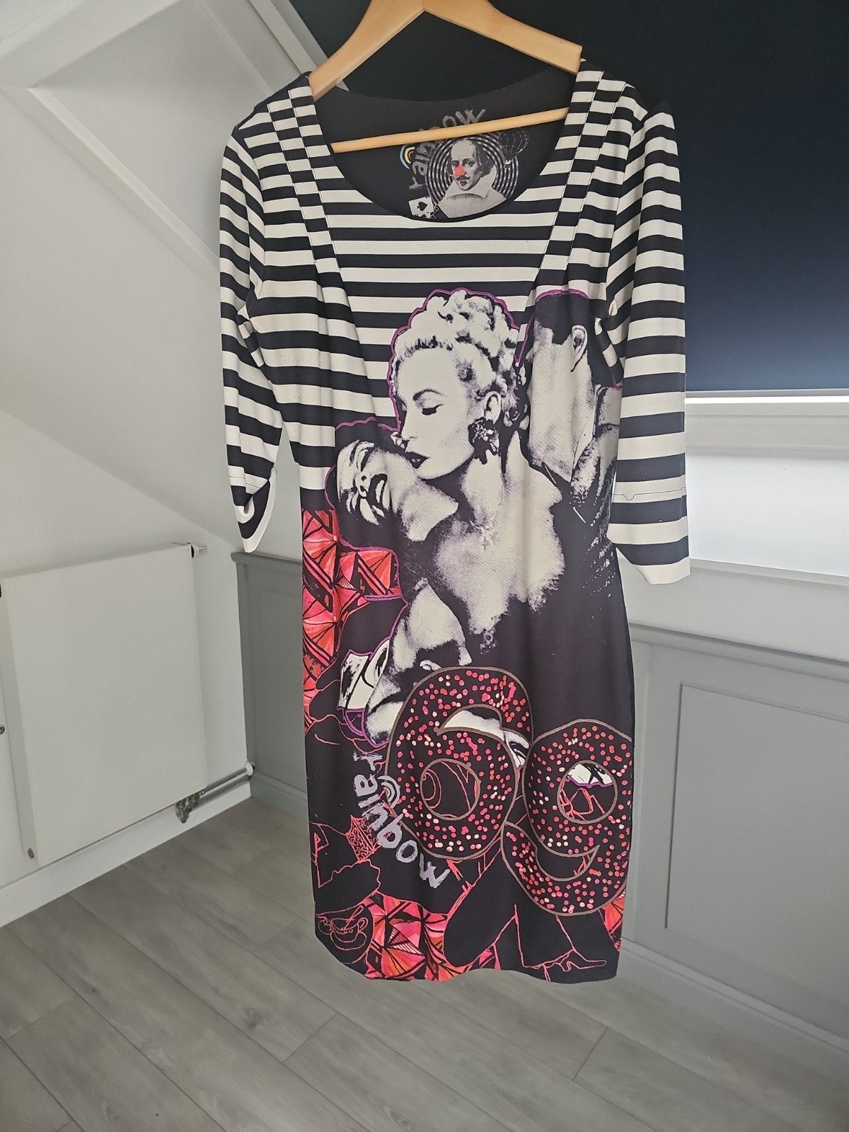 Desigual jurk met unieke print – maat 44, Meerkleurig, Maat 42/44 (L), Ophalen of Verzenden, Zo goed als nieuw