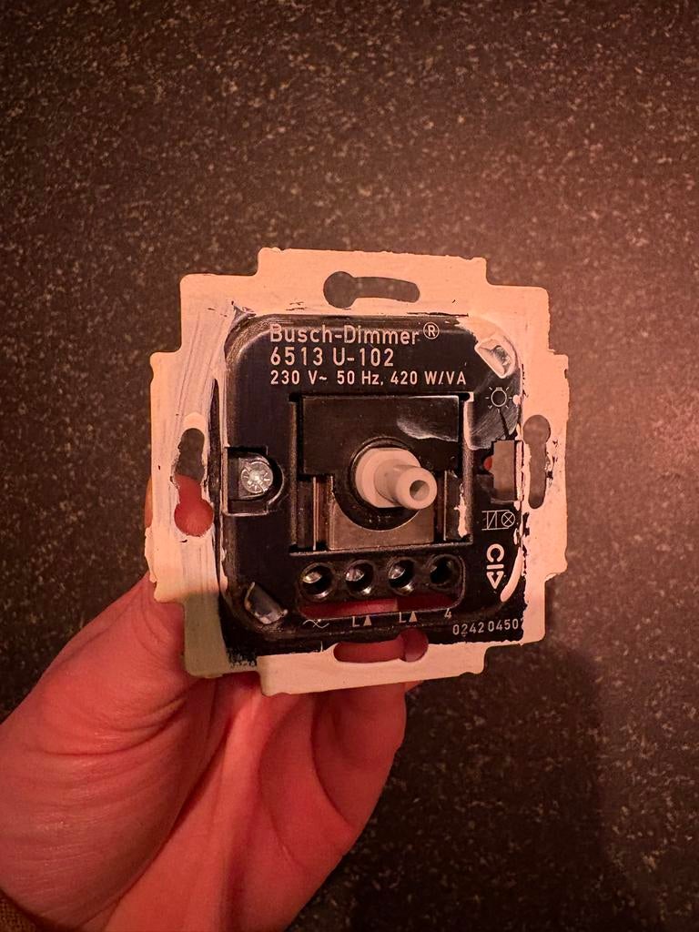 Busch-Jaeger Dimmer 6513 U-102, 230V, 420W/VA, Ophalen of Verzenden, Gebruikt, Schakelaar