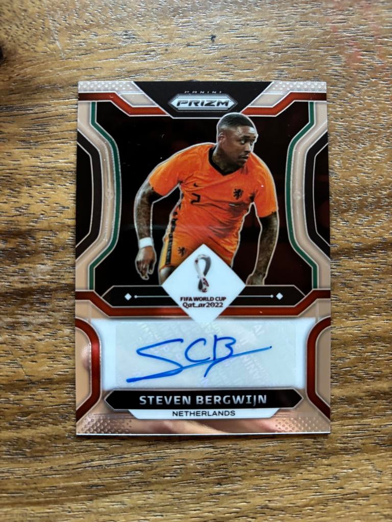 Steven Bergwijn Autograph Kaart - FIFA World Cup Qatar 2022, Ophalen of Verzenden, Zo goed als nieuw, Overige binnenlandse clubs