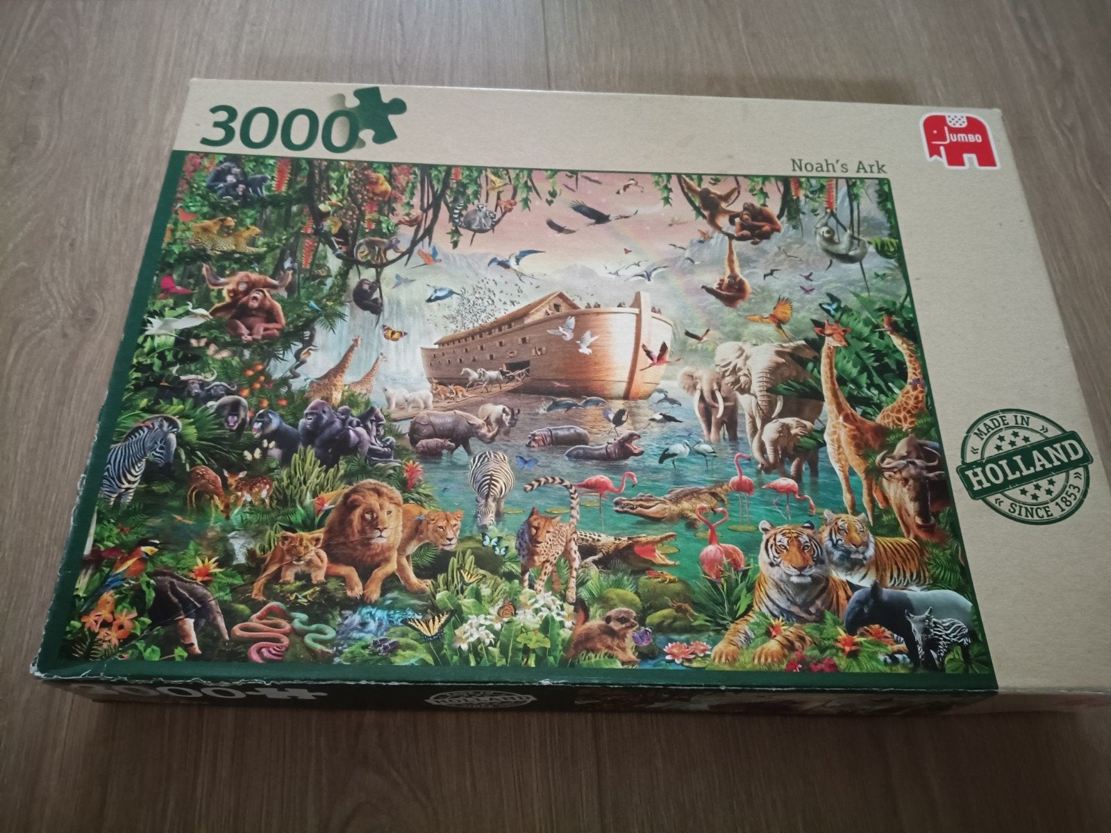 Jumbo puzzel 3000 stukjes ark van Noah, Hobby en Vrije tijd, Ophalen of Verzenden, Meer dan 1500 stukjes, Zo goed als nieuw, Legpuzzel