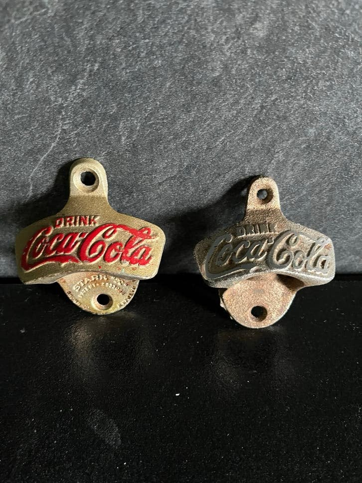 Vintage Coca-Cola Wandflesopener - Set van 2, Verzamelen, Ophalen of Verzenden, Gebruikt