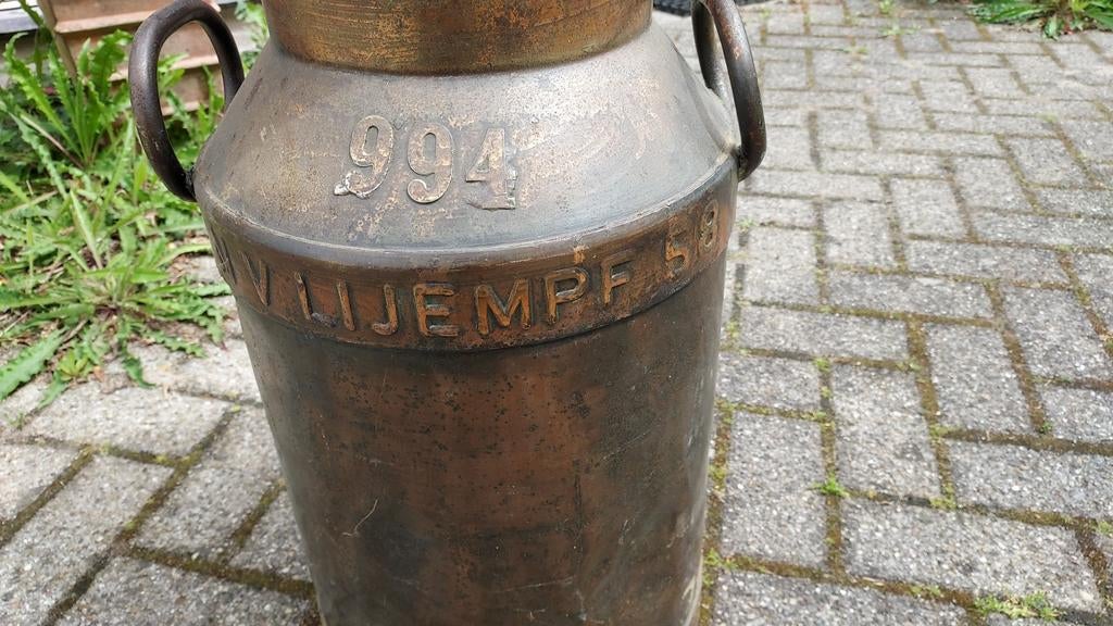 Antieke melkbus - niet van rood koper, Antiek en Kunst, Antiek | Koper en Brons, Ophalen of Verzenden