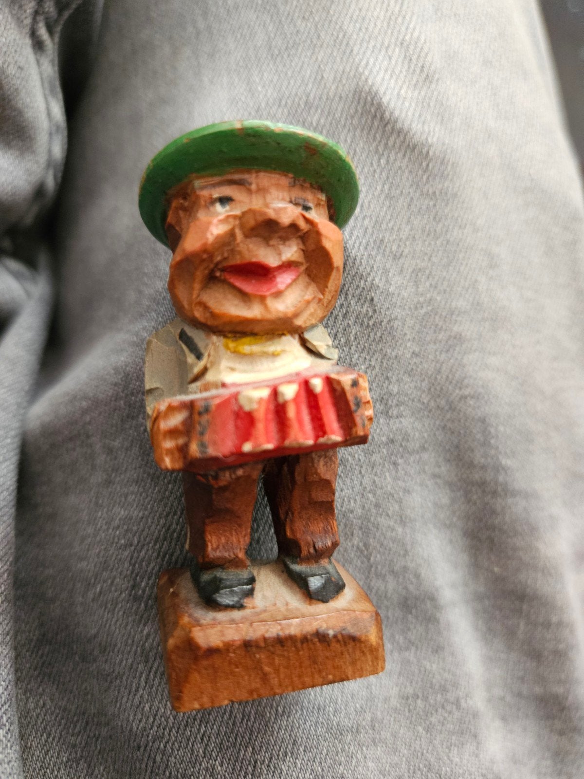 anri Vintage houten beeldje accordeonist, Ophalen of Verzenden