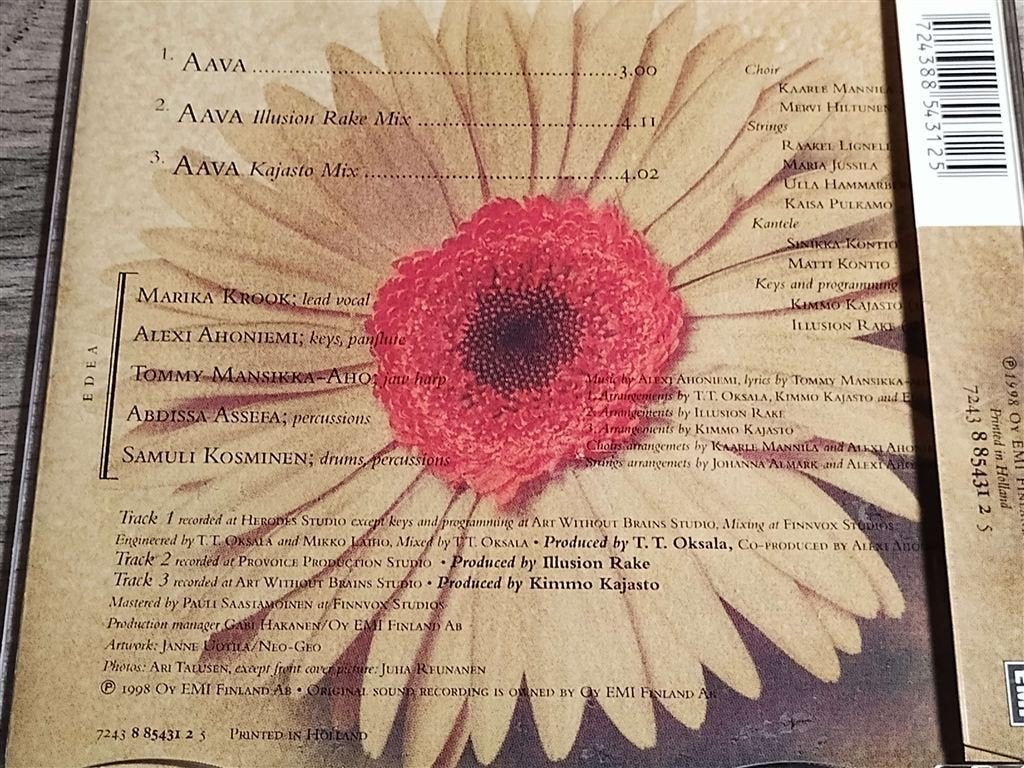 Edea ‎– Aava [CD Single], Ophalen of Verzenden, Zo goed als nieuw, Pop