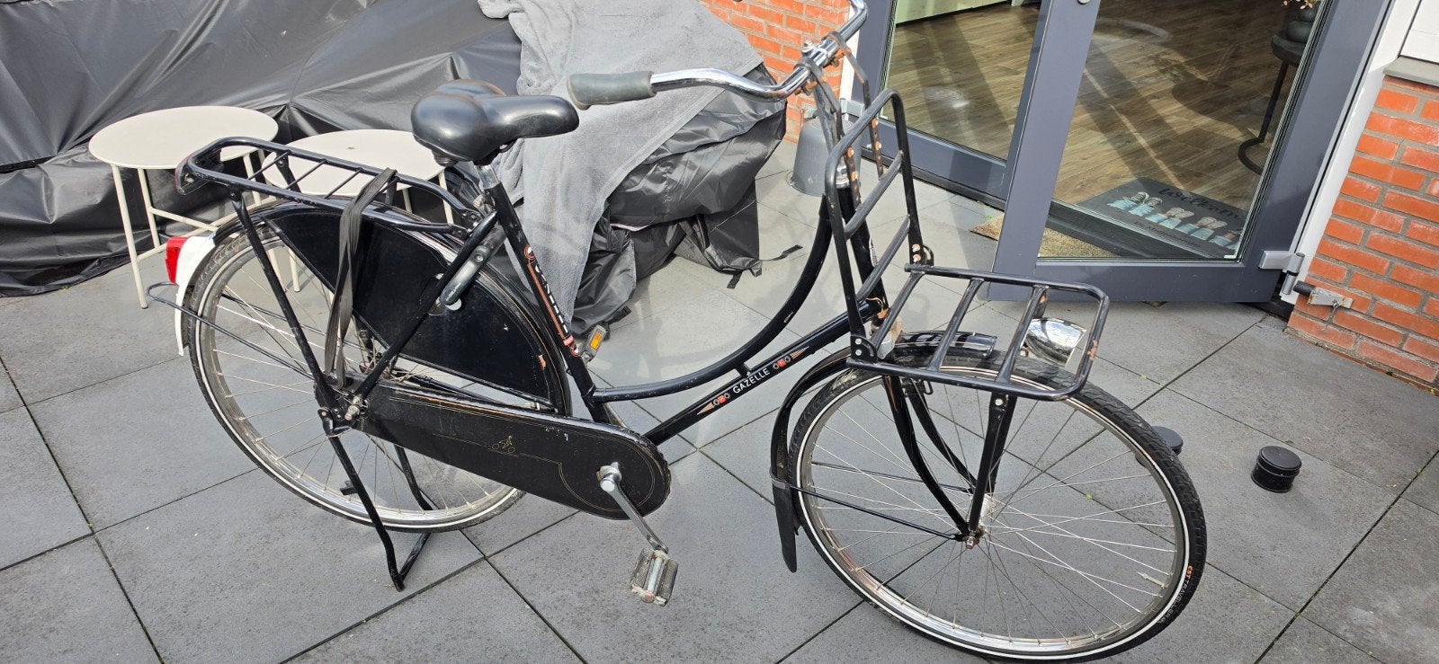 Gazelle omafiets met voordrager - Klassiek en functioneel, Fietsen en Brommers, Terugtraprem, Gebruikt, Gazelle, 56 cm of meer