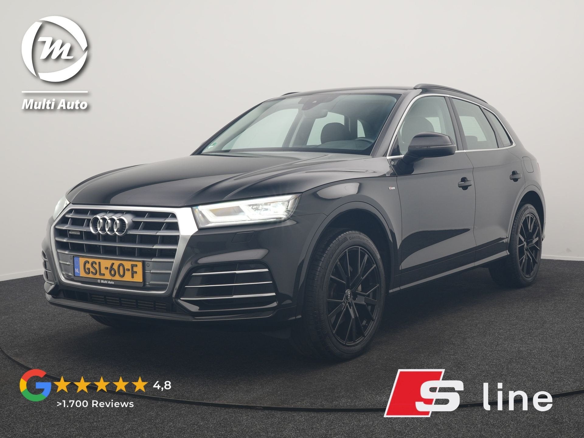 Audi Q5 50 TFSI e Quattro S Line PHEV 300pk | Trekhaak af Fa, Auto's, Dealer onderhouden, 2005 kg, Zwart, 4 cilinders