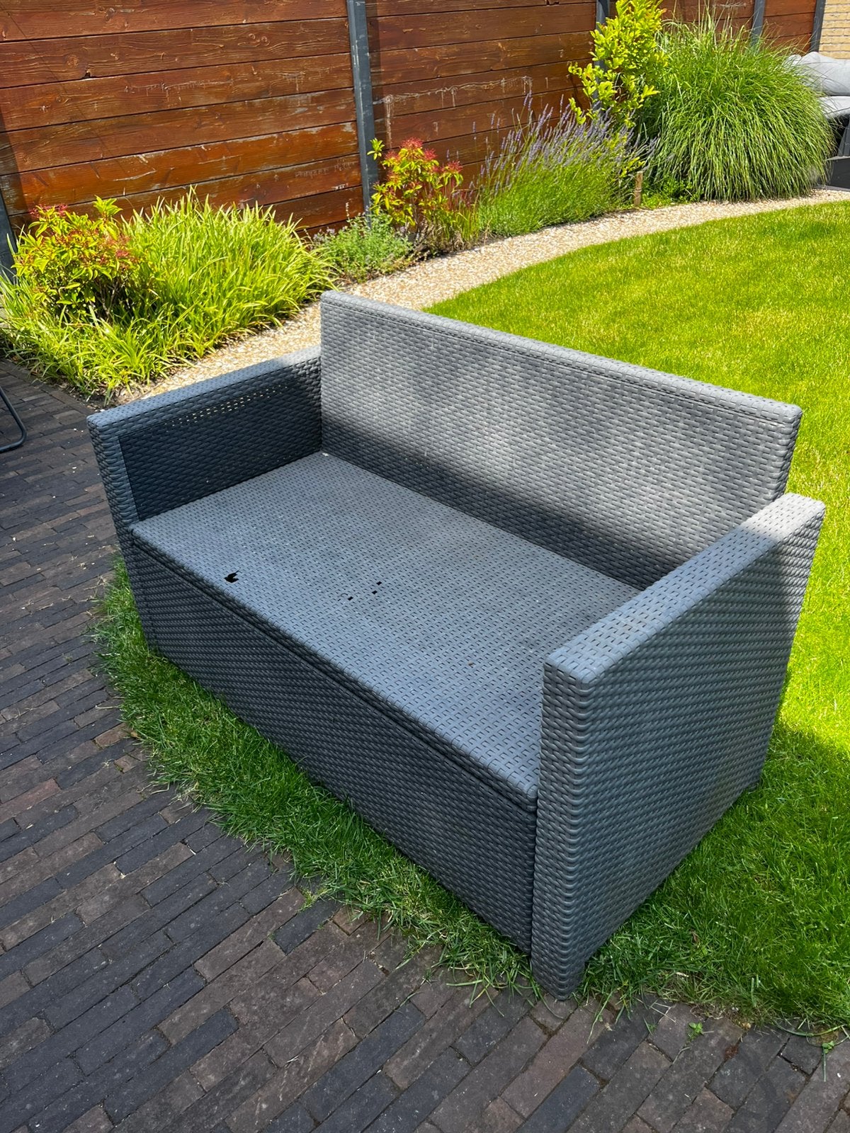 Tuinbankje, Ophalen, Gebruikt, Bank, 2 zitplaatsen