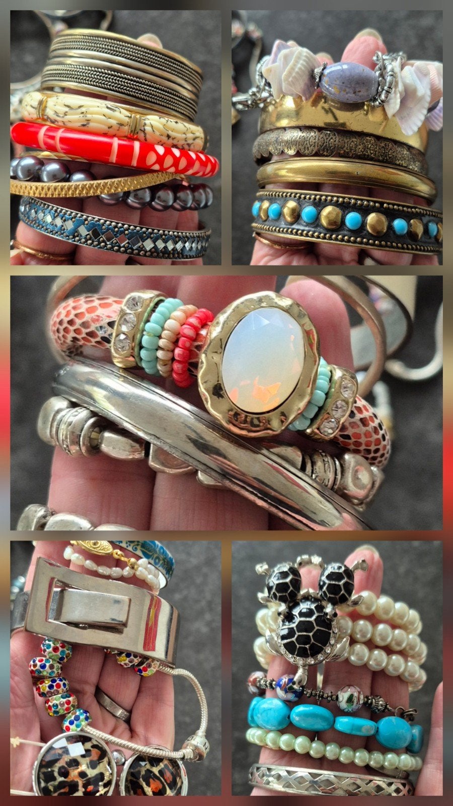 Lotje armbanden van alles wat, Sieraden, Tassen en Uiterlijk, Piercings, Ophalen of Verzenden, Zo goed als nieuw, Overige materialen