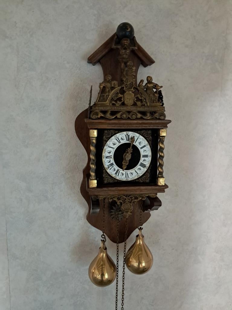 5 x klok zaans pendule warmink junghans atlas zoldervondst, Antiek en Kunst, Antiek | Klokken, Ophalen