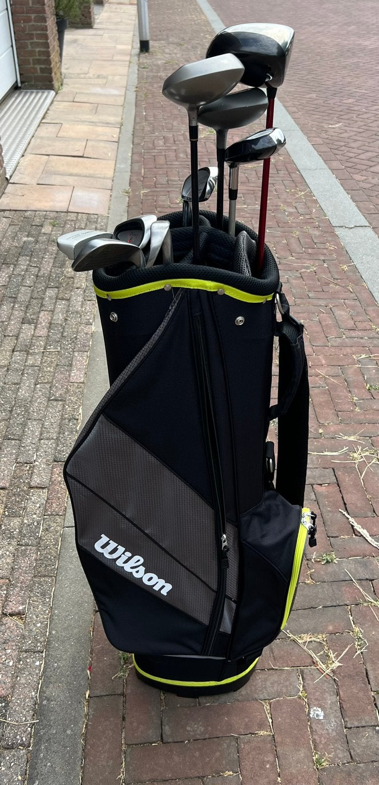 Golfset met nieuwe tas, linkshandig heren, Ophalen, Gebruikt, Set