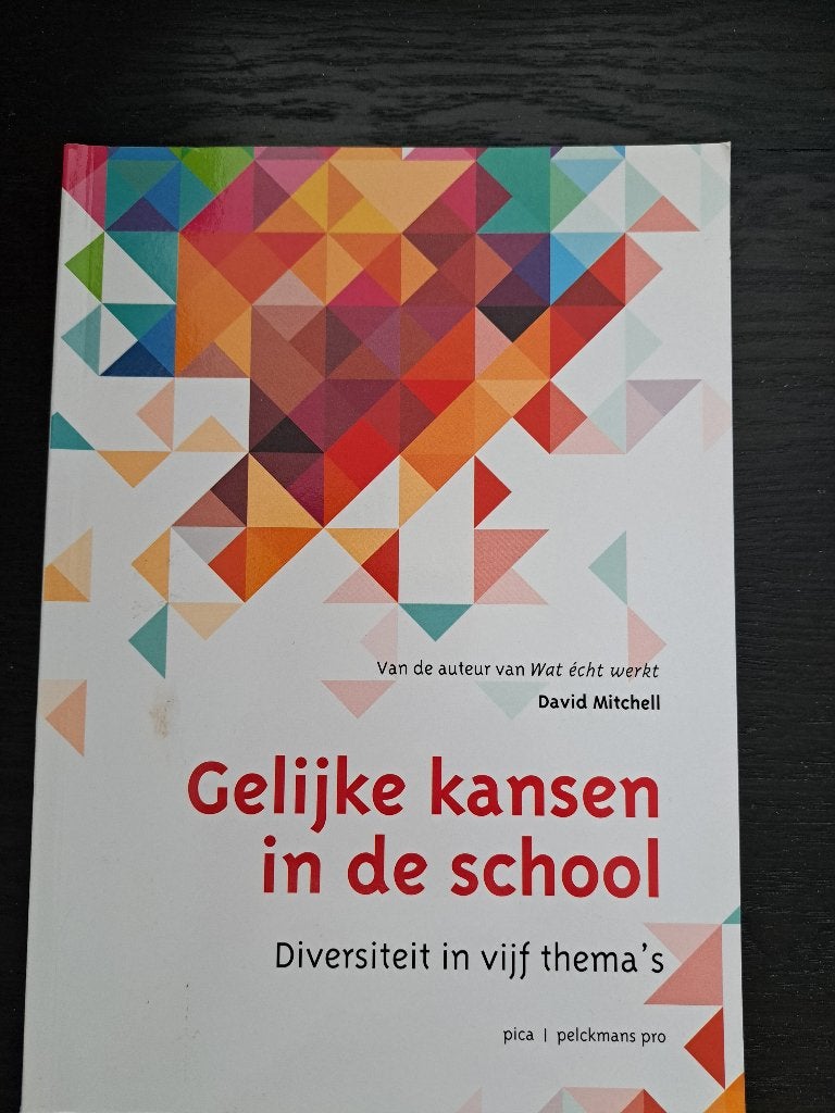 Boek Gelijke kansen in de school, Zo goed als nieuw, HBO, Ophalen of Verzenden, Alpha