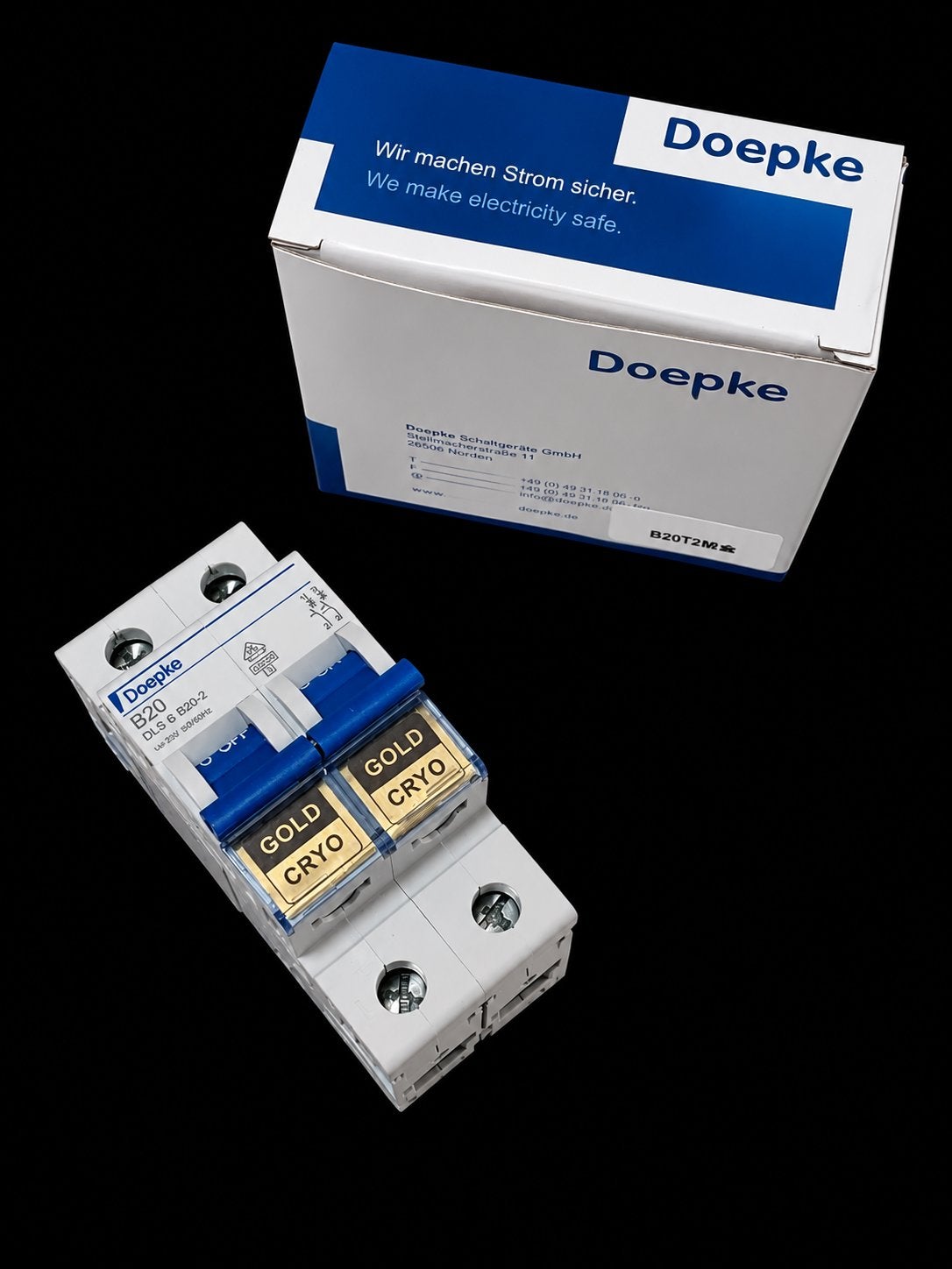 Doepke MCB B20 Gold 20A 2P installatieautomaat voor audio, Hoenderberg 1 3825 CT Amersfoort Nederland, Windmill Audio™, Nieuw