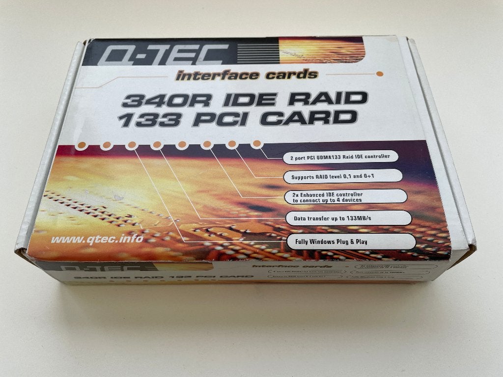 Q-TEC Interface Cards 340R IDE RAID 133 PCI Card, Ophalen of Verzenden, Zo goed als nieuw